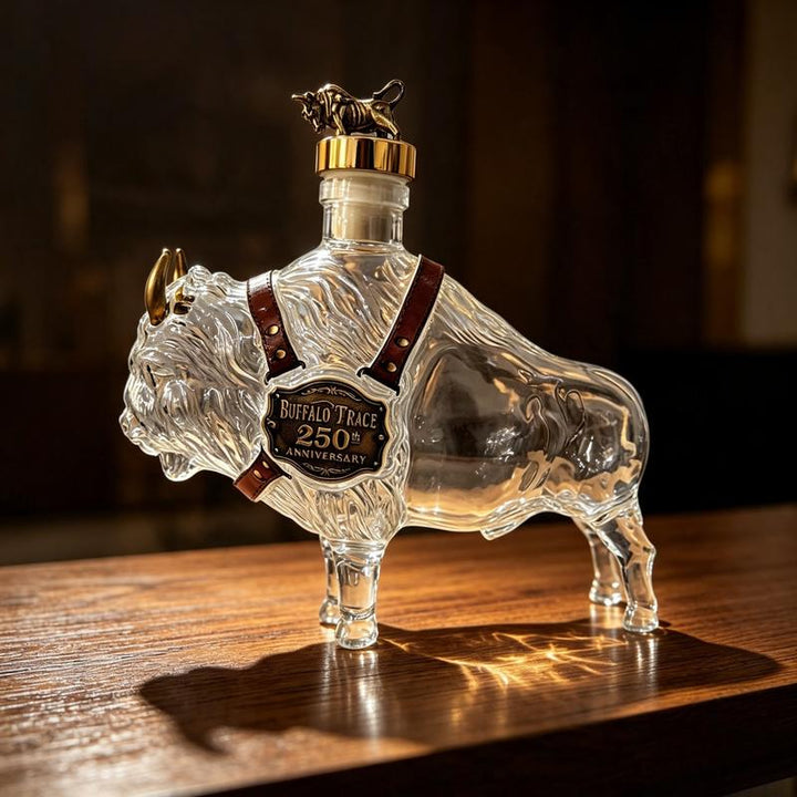Χειροποίητη Γυάλινη Φιάλη Μπίσον για Whisky 350ML