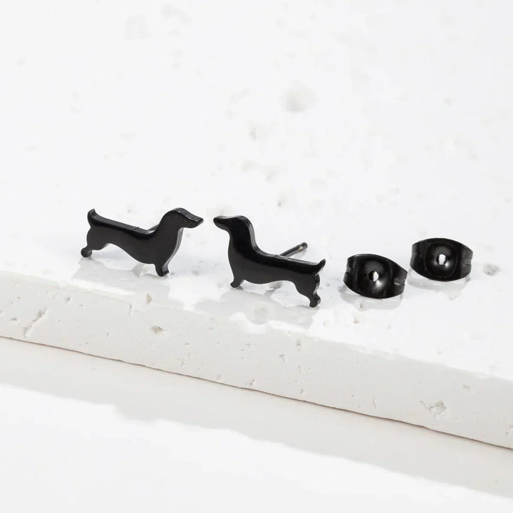 Σκουλαρίκια Dachshund – Μινιμαλιστικά Μεταλλικά Σκουλαρίκια για Φίλους των Σκύλων