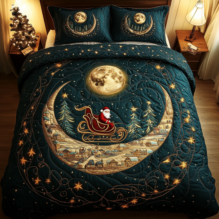 Σετ Κλινοσκεπασμάτων Santa Surprise - 3 Τεμάχια