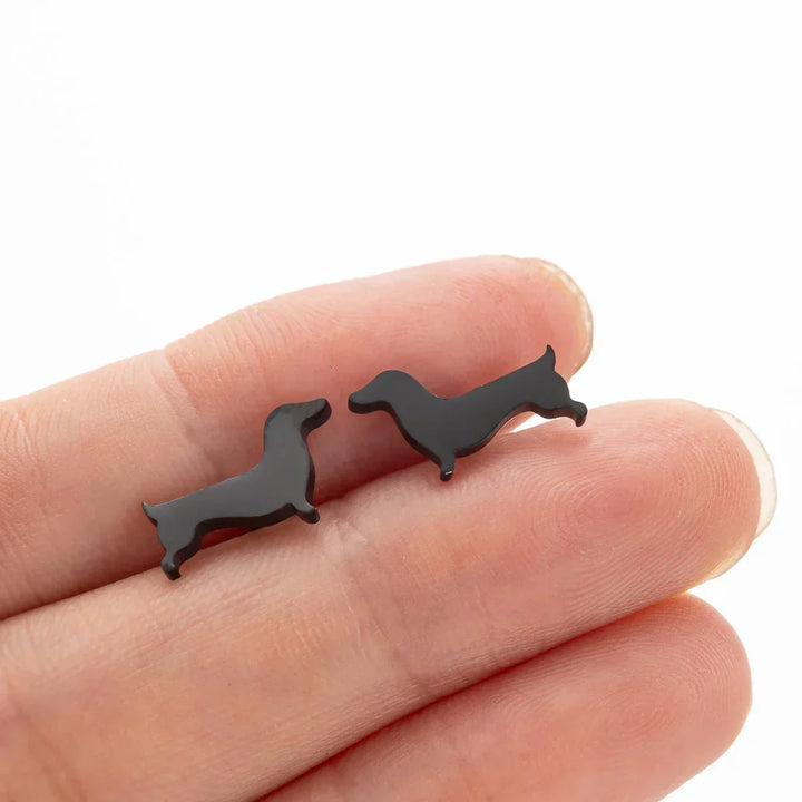 Σκουλαρίκια Dachshund – Μινιμαλιστικά Μεταλλικά Σκουλαρίκια για Φίλους των Σκύλων