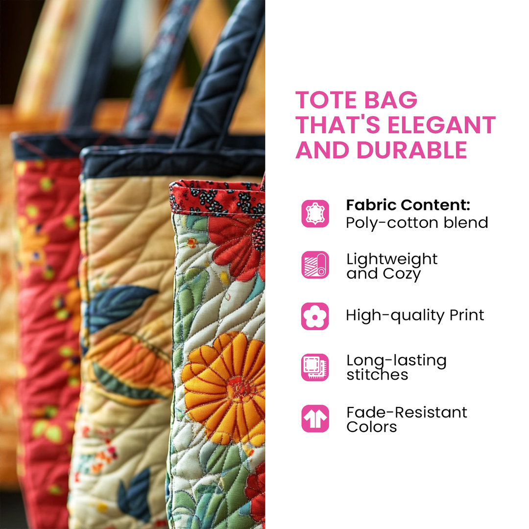 Τσάντα Tote με Θέμα Άγρια Λουλούδια
