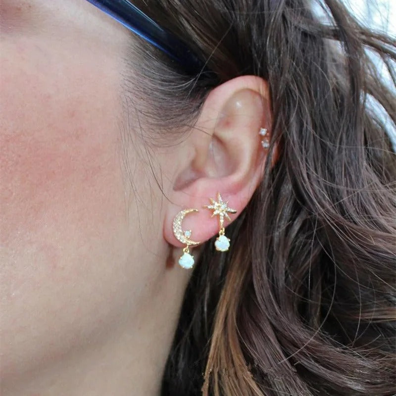 Classic Star Pearl Earrings